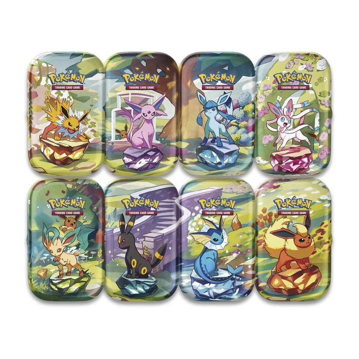 Pokémon TCG: Scarlet & Violet-Prismatic Evolutions Mini Tin Display (8 Tins)