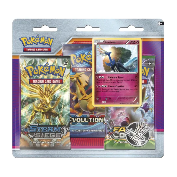 Pokémon TCG: 3 Booster Packs, Coin & Xerneas Promo Card