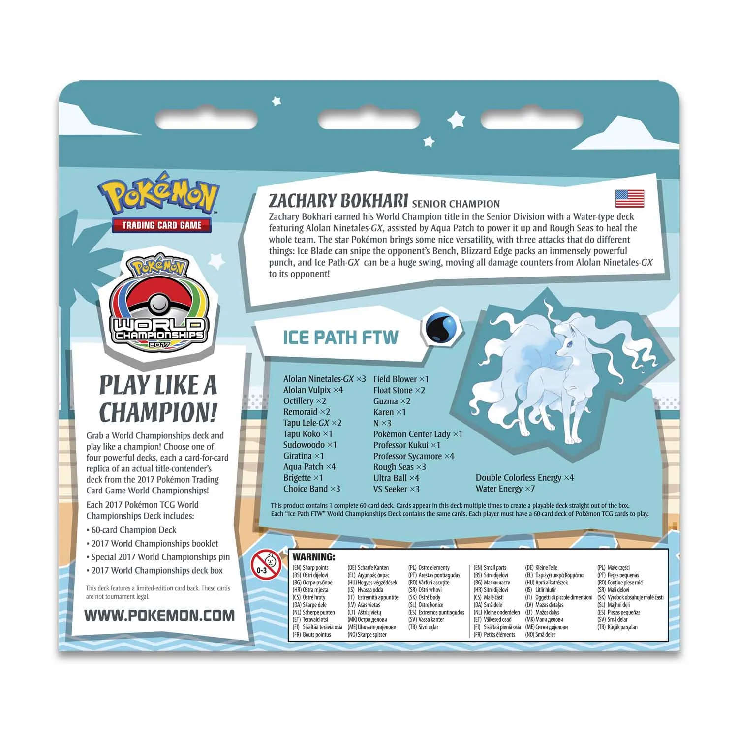 Pokémon TCG: 2017 World Championships Deck (Zachary Bokhari, Ice Path FTW)