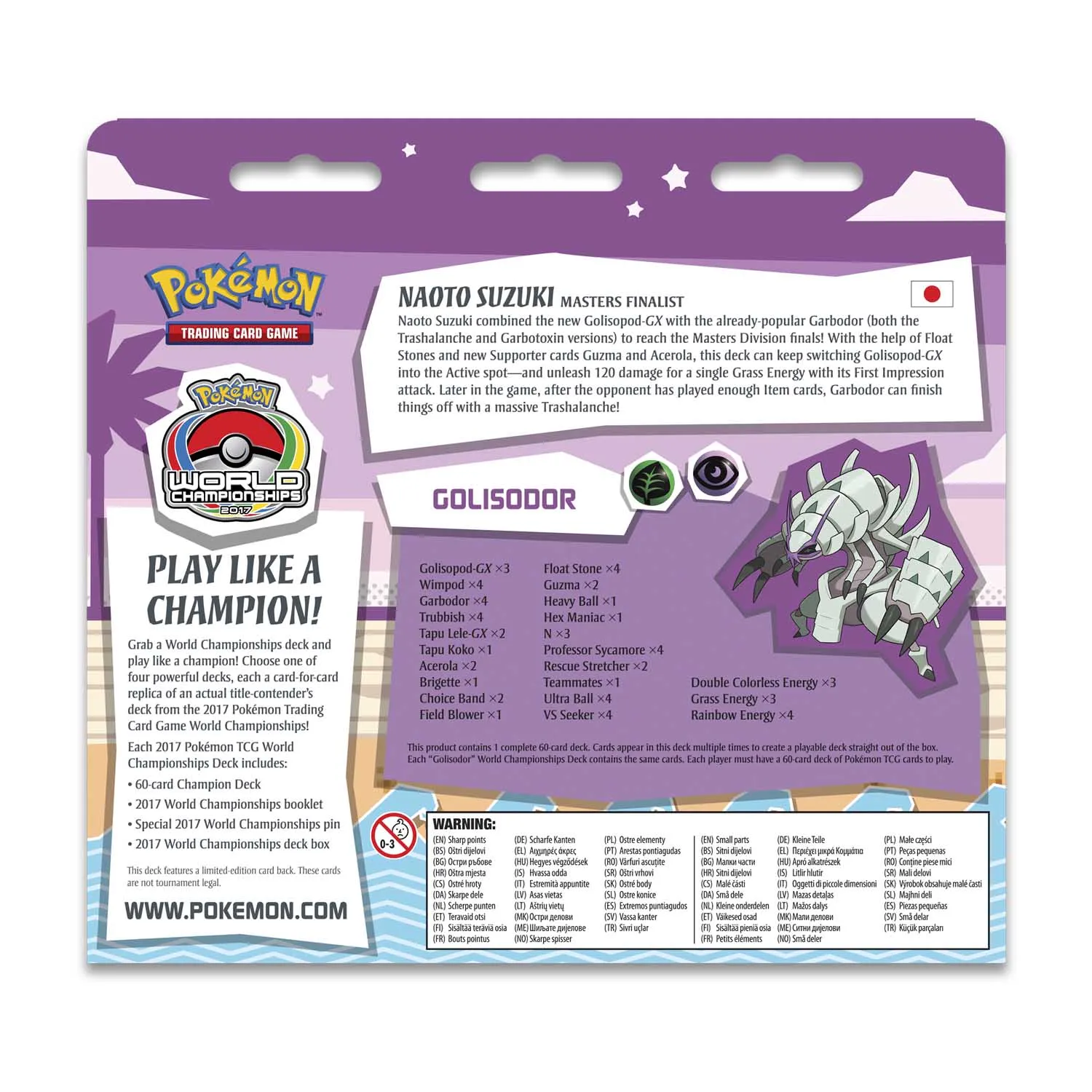 Pokémon TCG: 2017 World Championships Deck (Naoto Suzuki, Golisodor)