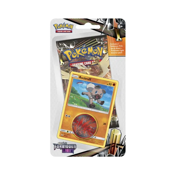Pokémon TCG: Sun & Moon-Forbidden Light Booster Pack, Coin & Rockruff Promo Card