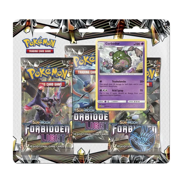 Pokémon TCG: Sun & Moon-Forbidden Light 3 Booster Packs, Coin & Garbodor Promo Card