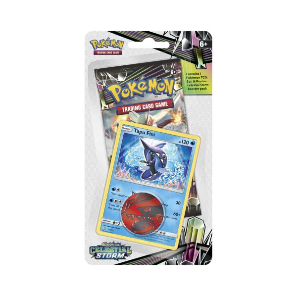 Pokémon TCG: Sun & Moon-Celestial Storm Booster Pack, Coin & Tapu Fini Promo Card