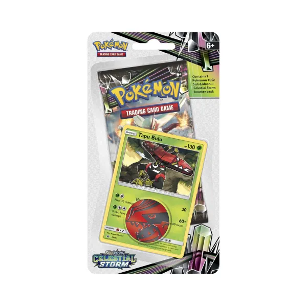 Pokémon TCG: Sun & Moon-Celestial Storm Booster Pack, Coin & Tapu Bulu Promo Card