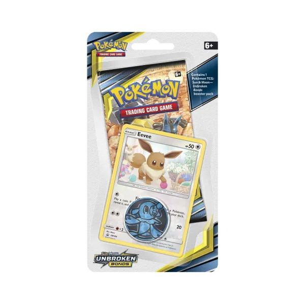 Pokémon TCG: Sun & Moon-Unbroken Bonds Booster Pack, Coin & Eevee Promo Card