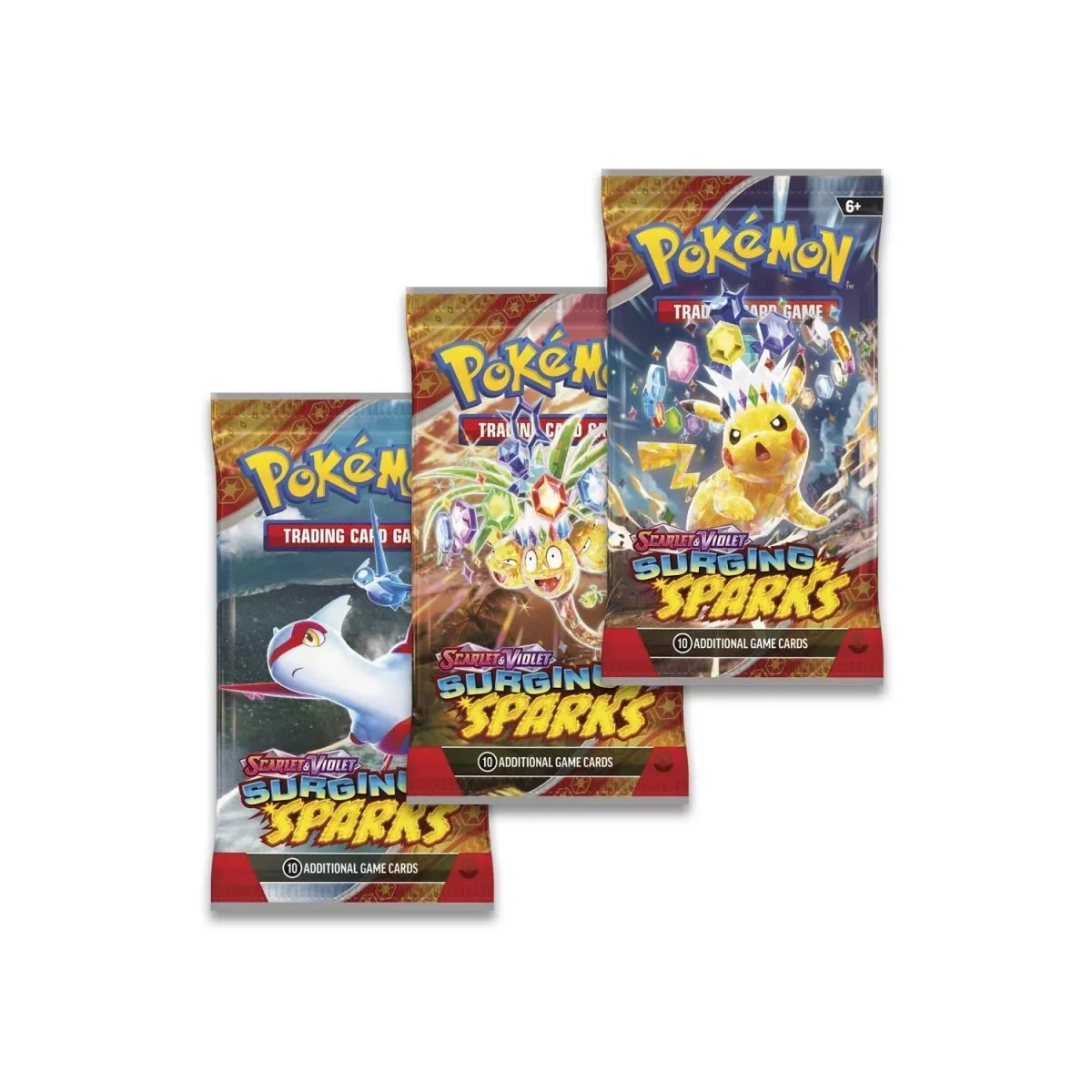 Pokémon TCG: Scarlet & Violet-Surging Sparks 3 Booster Packs & Zapdos Promo Card